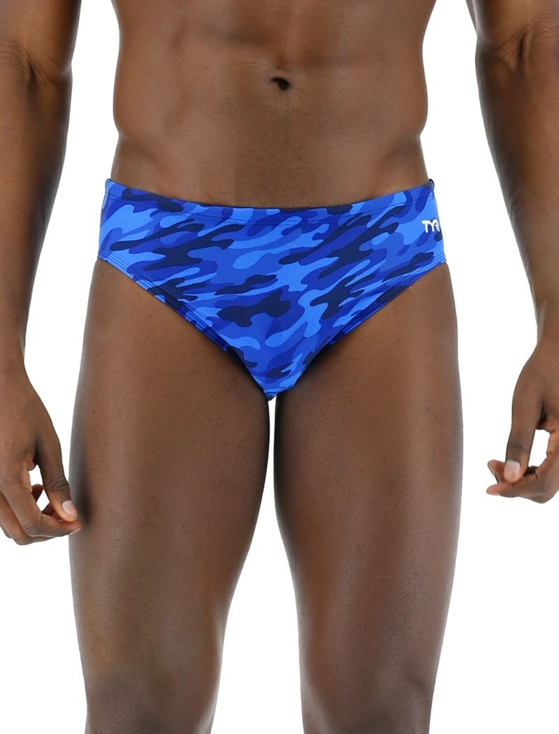 Maillot de Bain Tyr Durafast Elite? Camo Homme Bleu | 60092008QYQ