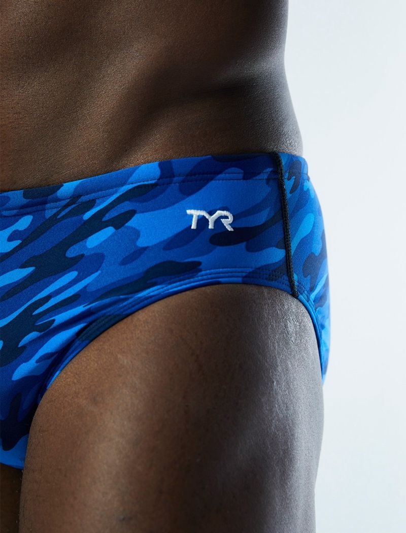 Maillot de Bain Tyr Durafast Elite? Camo Homme Bleu | 60092008QYQ