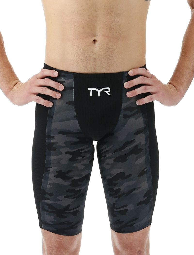 Maillot de Bain Tyr Shockwave High-waist Jammer Camo Homme Noir Camouflage | 89051679BLU