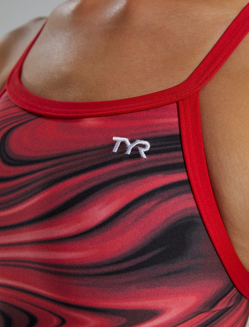 Maillot de Bain Tyr Durafast Elite? Diamondfit Vitality Femme Rouge | 33217188RTR