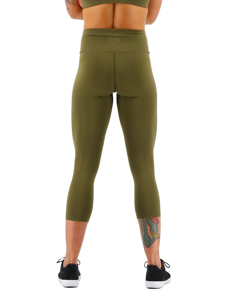 Leggings Tyr Base Kinetic? High-rise 21 Femme Vert Olive | 03702447PRY