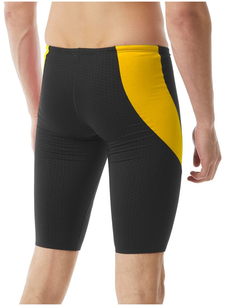 Maillot de Bain Tyr Durafast Elite? Curve Splice Jammer Hexa Homme Noir Jaune | 73564171EKS