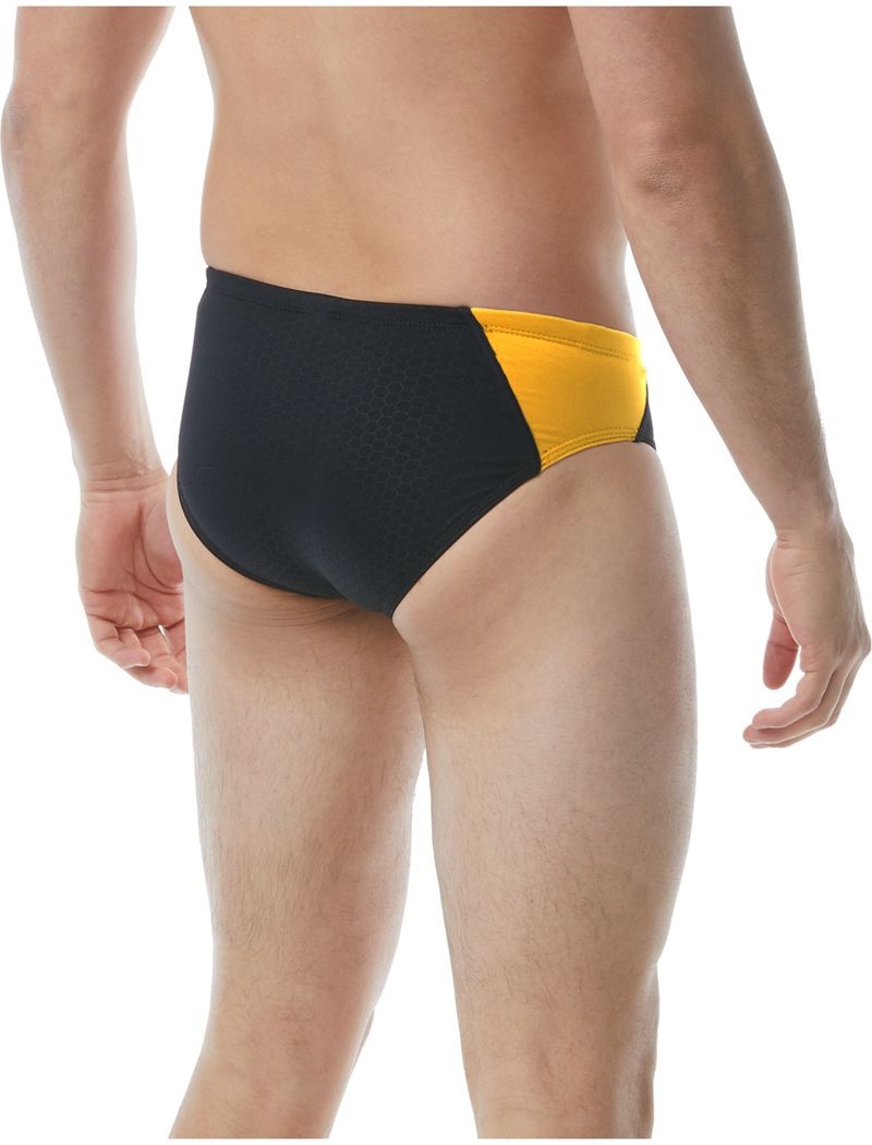 Maillot de Bain Tyr Durafast Elite? Blade Splice Hexa Homme Noir Jaune | 82057636NIU