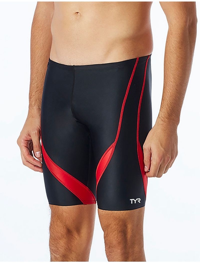 Maillot de Bain Tyr Tyreco? Alliance Jammer Splice Homme Noir Rouge | 44651537AEE