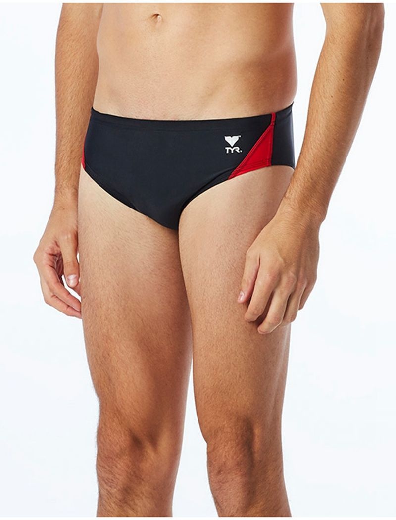 Maillot de Bain Tyr Tyreco? Alliance Splice Homme Noir Rouge | 98978683ODV