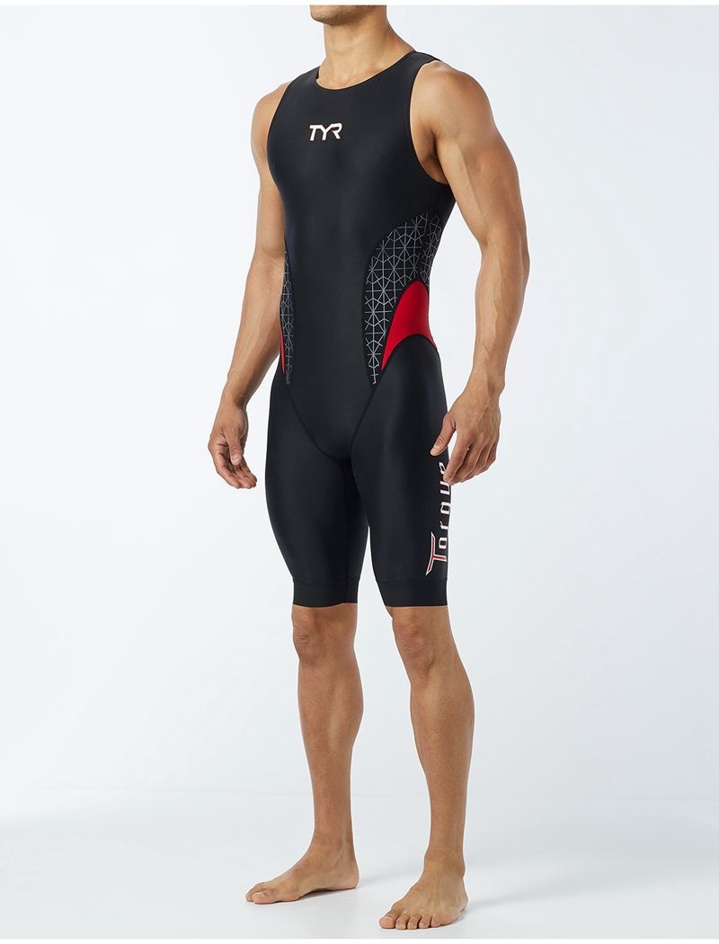 Maillot de Bain Tyr Torque Pro Homme Noir Rouge | 53529461FTD