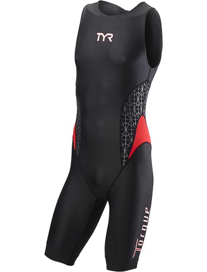 Maillot de Bain Tyr Torque Pro Homme Noir Rouge | 53529461FTD