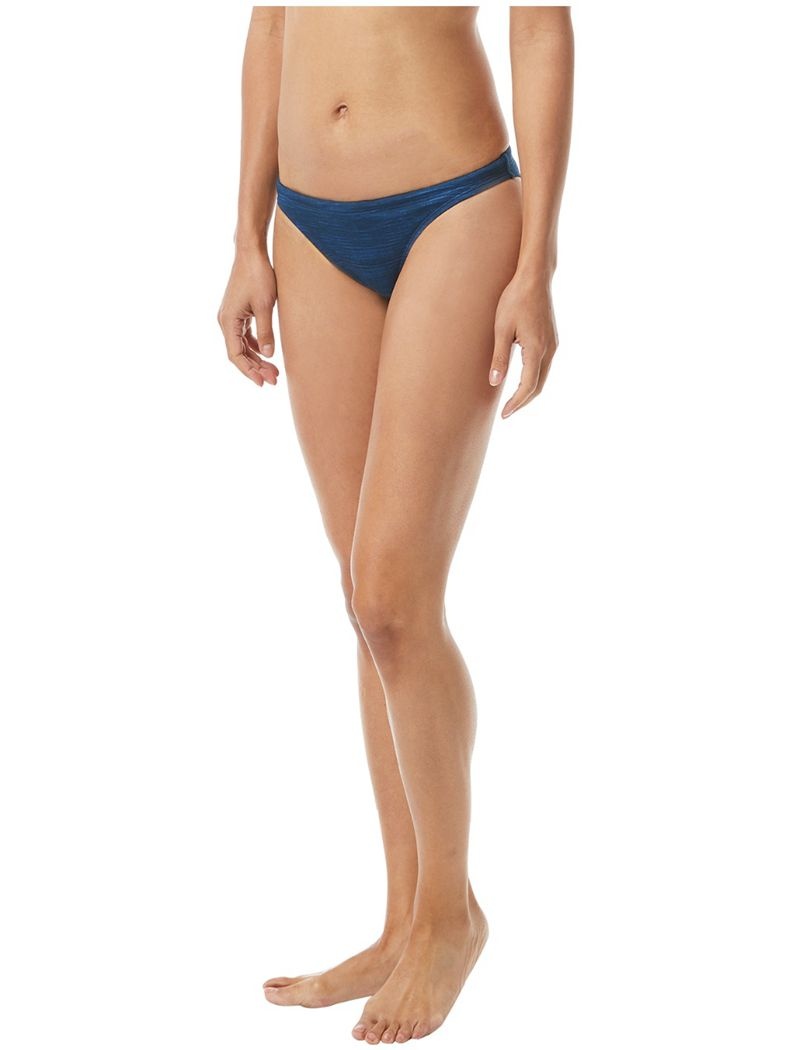 Bas de Bikini Tyr Mini Sandblasted Femme Bleu Marine | 84356011ASU