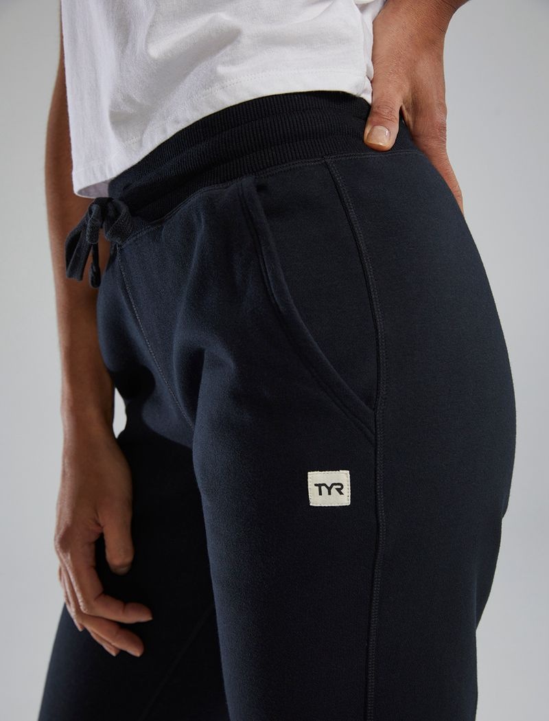 Pantalon Jogger Tyr Ultrasoft Heavyweight Terry Femme Noir | 95617692CPU