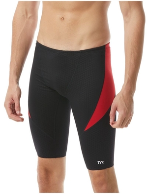 Maillot de Bain Tyr Durafast Elite? Curve Splice Jammer Hexa Homme Noir Rouge | 20770348CGI