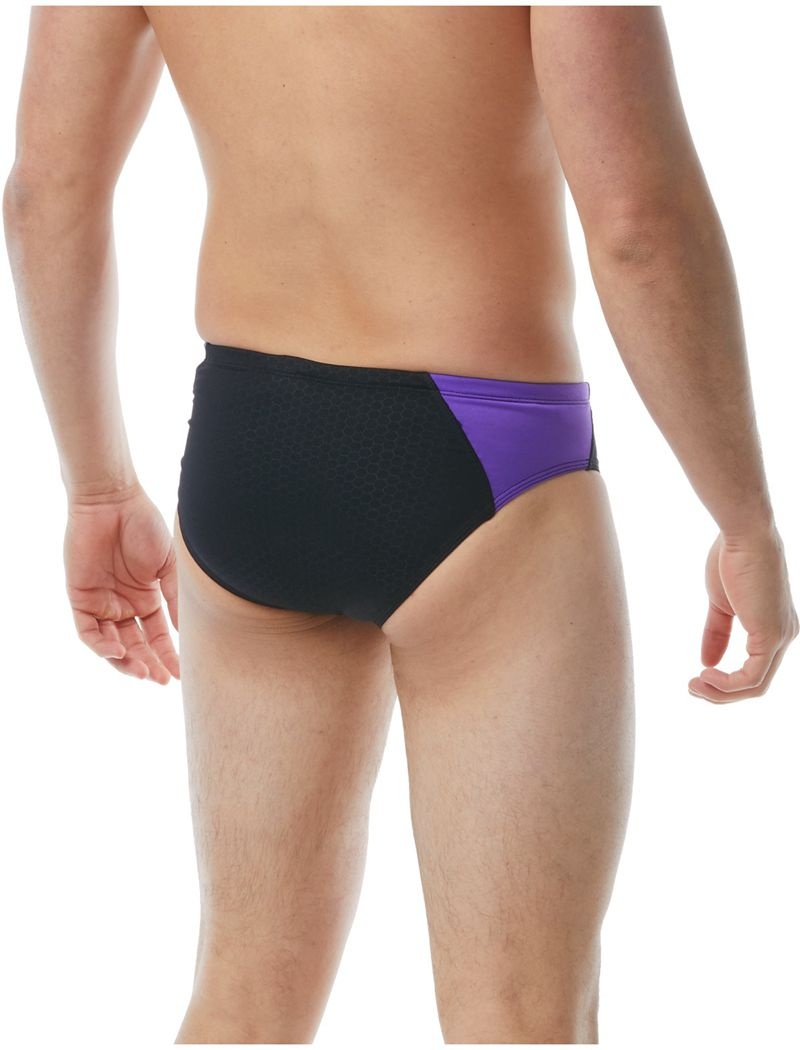 Maillot de Bain Tyr Durafast Elite? Blade Splice Hexa Homme Noir Violette | 38364426DMR