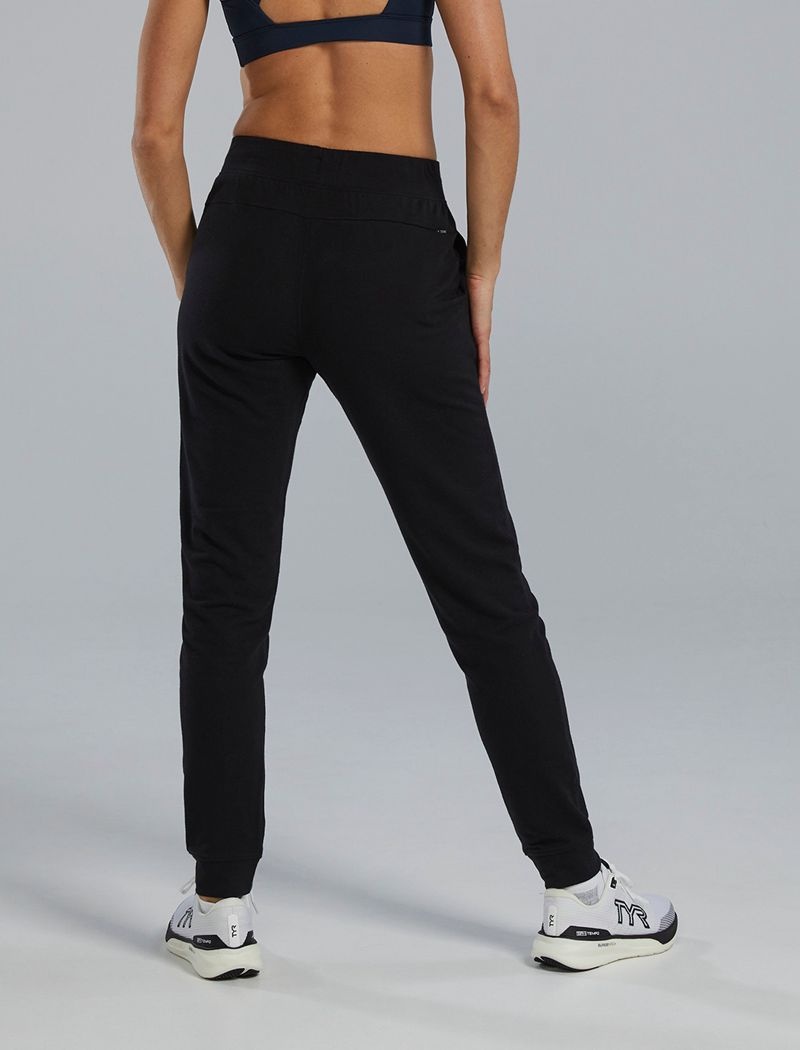 Pantalon Jogger Tyr Ultrasoft Midweight Terry A.M. Femme Noir | 67519924ZJZ