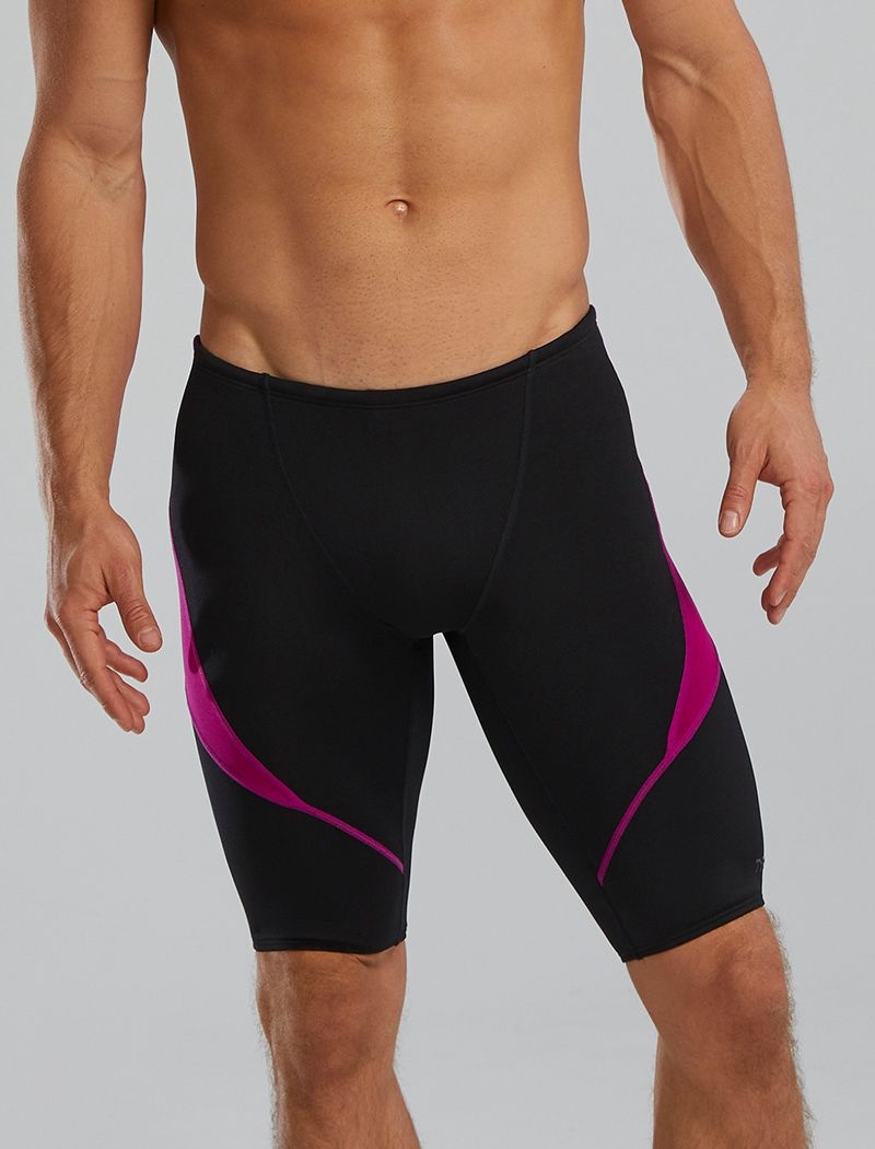 Maillot de Bain Tyr Durafast Elite? Curve Splice Jammer Homme Noir Rose | 00831023PRZ