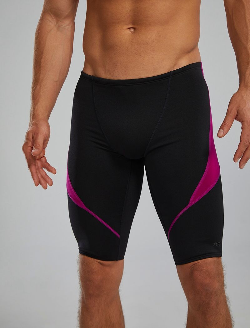 Maillot de Bain Tyr Durafast Elite? Curve Splice Jammer Homme Noir Rose | 00831023PRZ