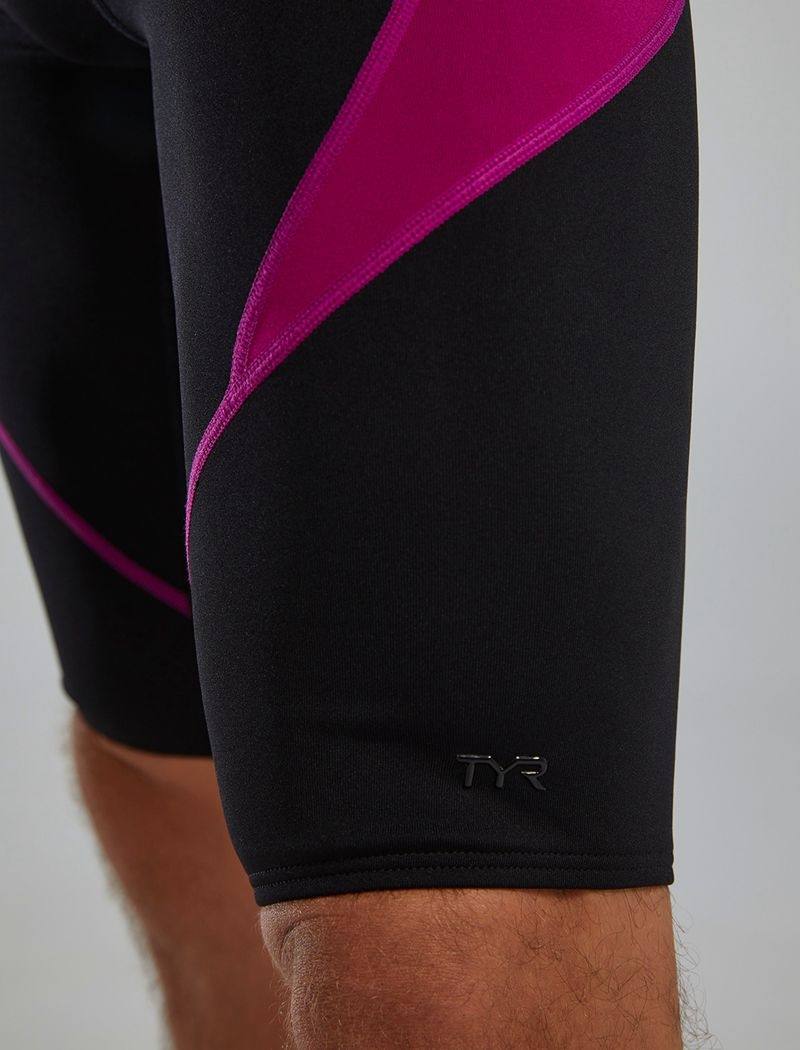 Maillot de Bain Tyr Durafast Elite? Curve Splice Jammer Homme Noir Rose | 00831023PRZ