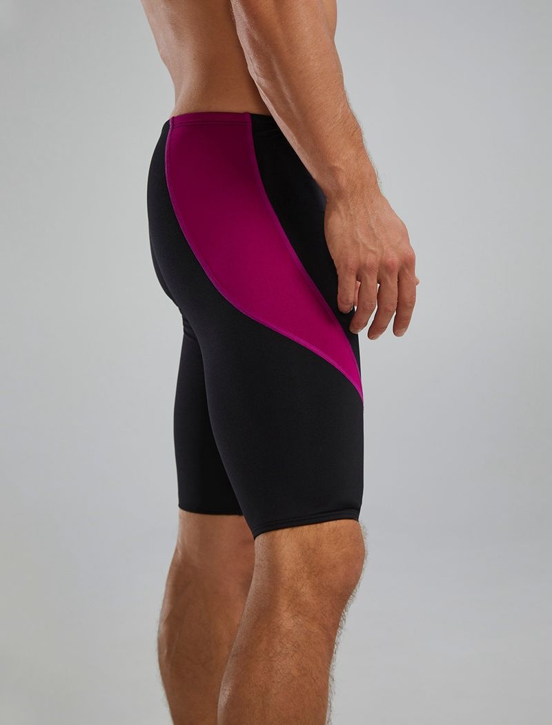 Maillot de Bain Tyr Durafast Elite? Curve Splice Jammer Homme Noir Rose | 00831023PRZ