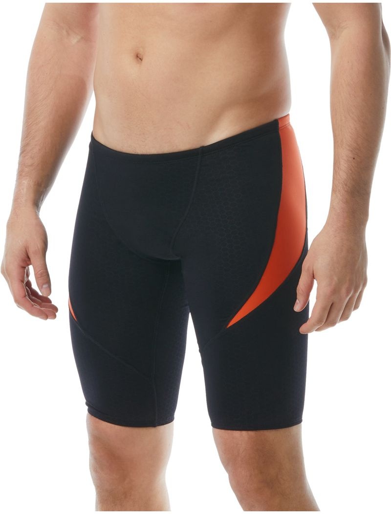 Maillot de Bain Tyr Durafast Elite? Curve Splice Jammer Hexa Homme Noir Orange | 22949674MLZ