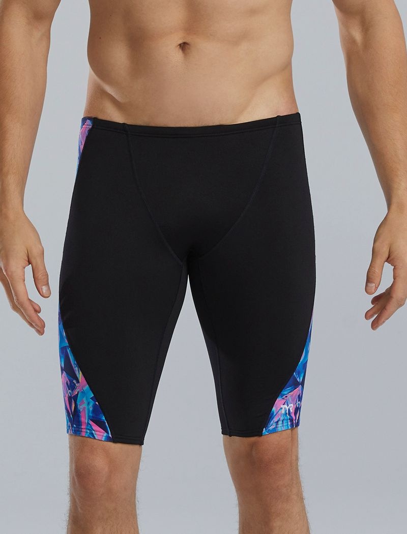 Maillot de Bain Tyr Durafast Elite? Blade Splice Jammer Crystalized Homme Noir Bleu Marine Rose | 13266772ZER