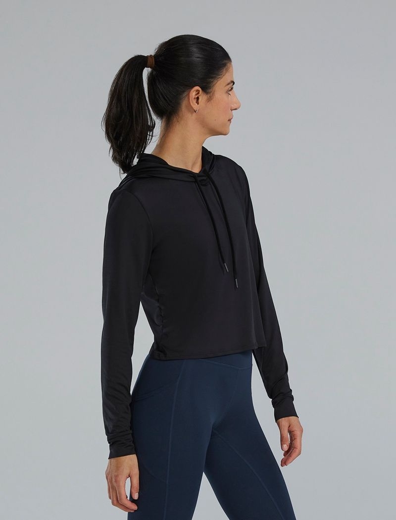 Sweat a Capuche Tyr Climadry? Open Back Tech Femme Noir | 00033093PNH