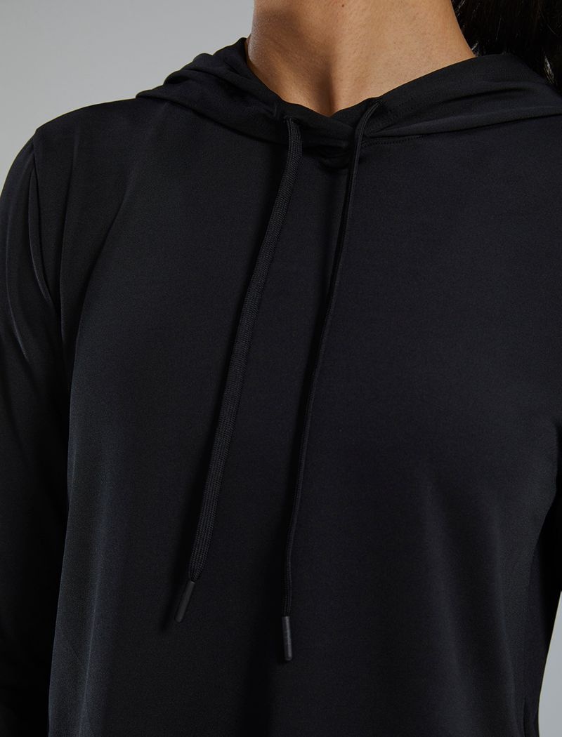 Sweat a Capuche Tyr Climadry? Open Back Tech Femme Noir | 00033093PNH