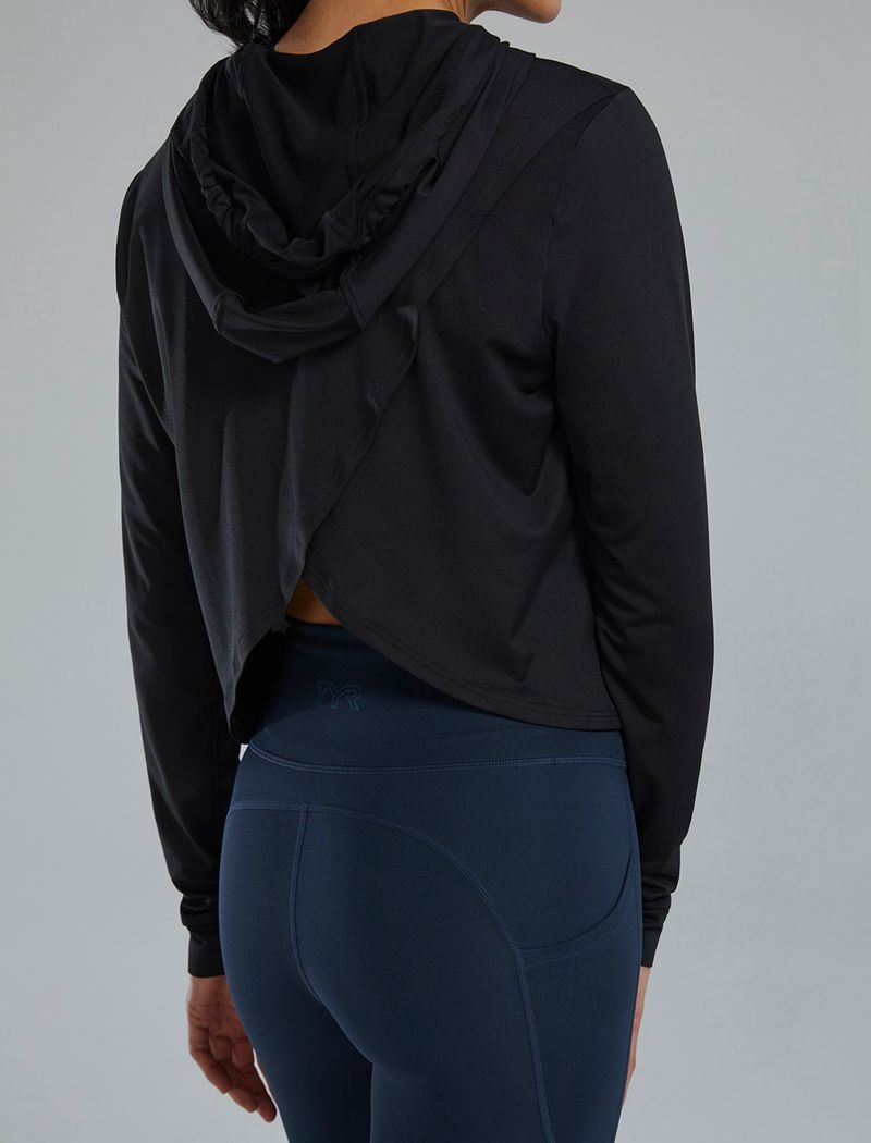 Sweat a Capuche Tyr Climadry? Open Back Tech Femme Noir | 00033093PNH