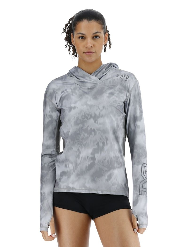 Sweat a Capuche Tyr Sundefense? Vented - Turbulent Femme Grise | 21863412LAX