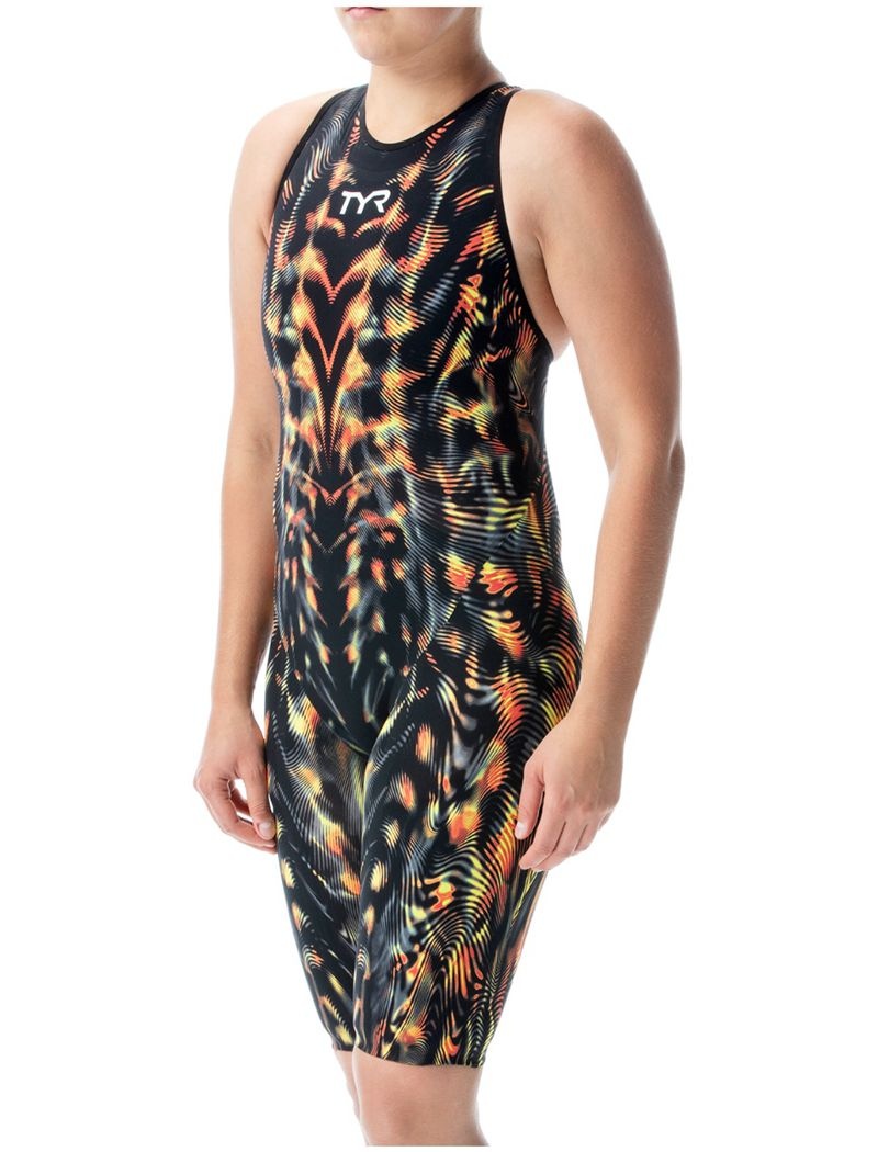 Maillot de Bain Tyr Venzo? Genesis Closed Back Femme Orange Multicolore | 39245850TMR