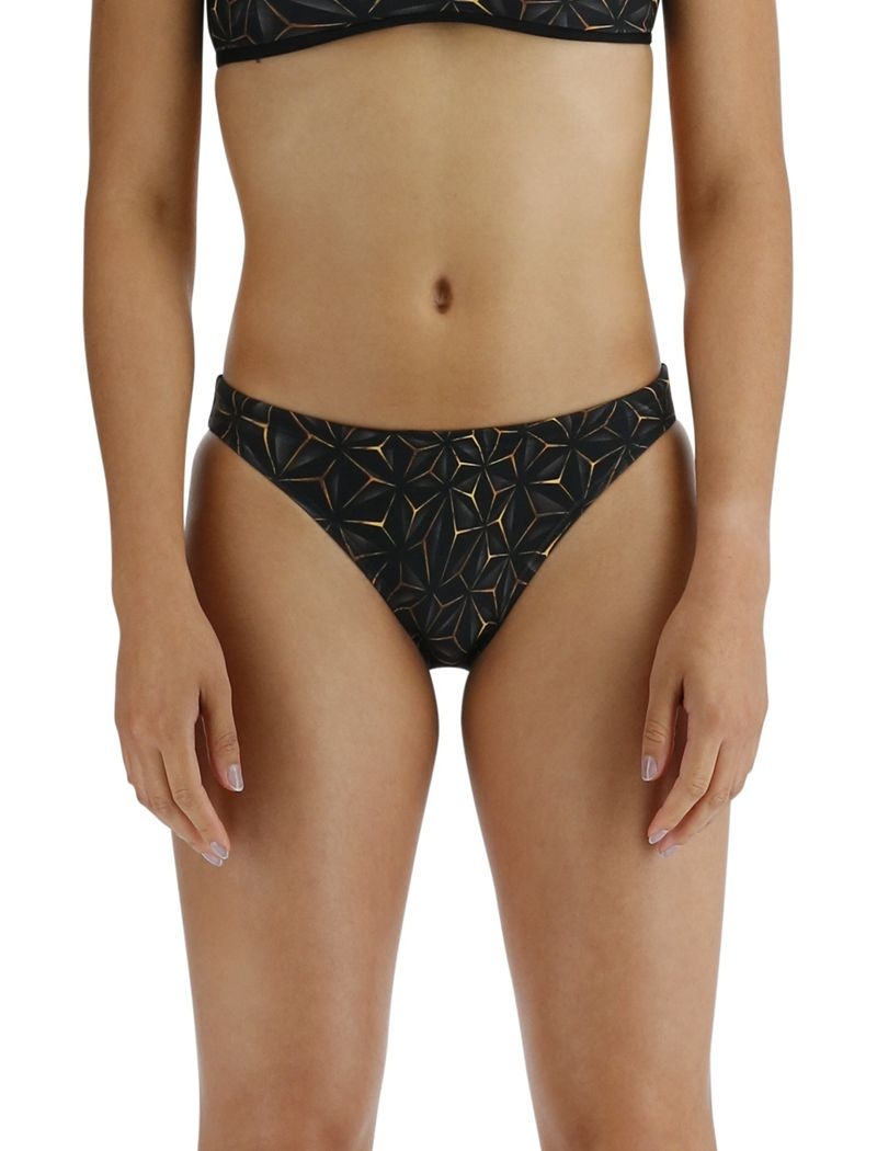 Bas de Bikini Tyr Durafast Elite? Mini Obsidian Femme Noir Doré | 55869917PRX