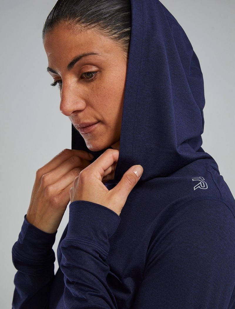 Sweat a Capuche Tyr Sls Tech Performance Femme Bleu Marine | 83892517GNJ