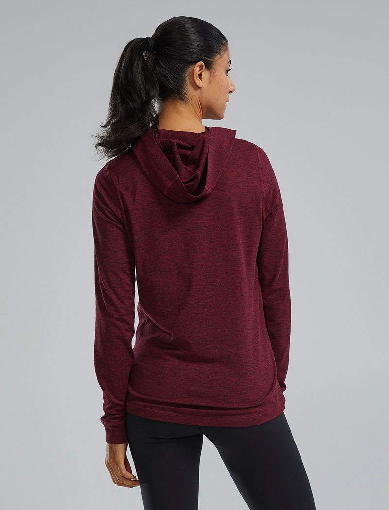 Sweat a Capuche Tyr Sls Tech Performance Femme Bordeaux | 93571731SAO