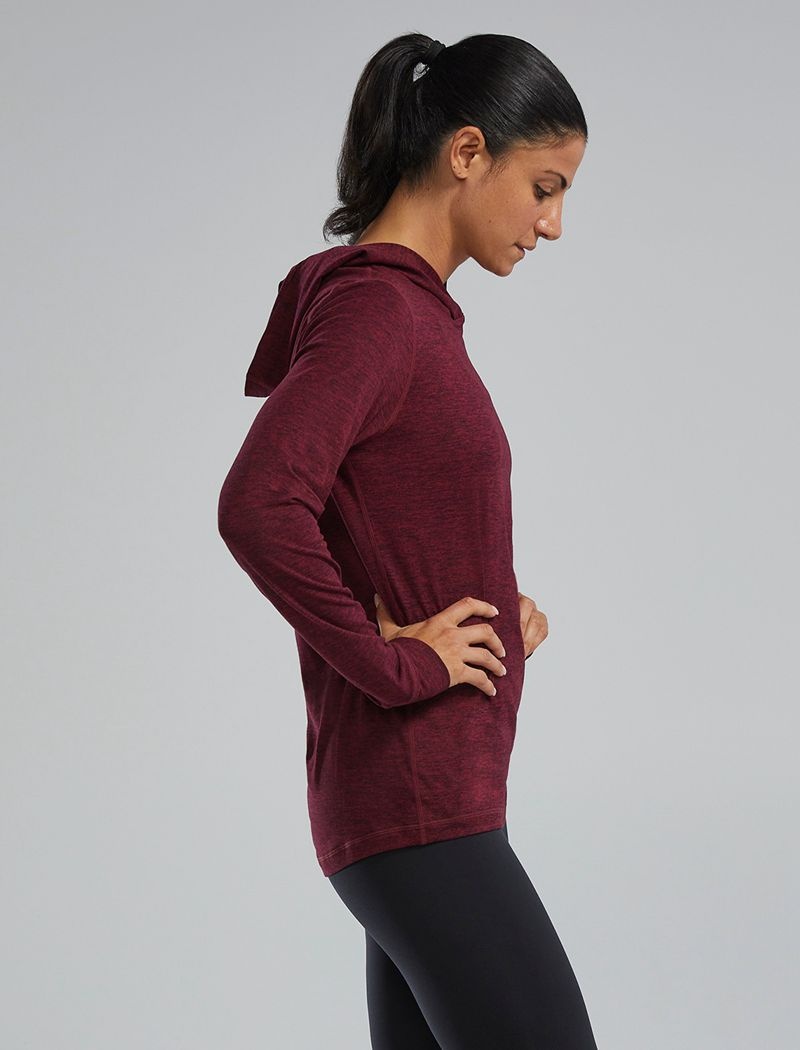 Sweat a Capuche Tyr Sls Tech Performance Femme Bordeaux | 93571731SAO