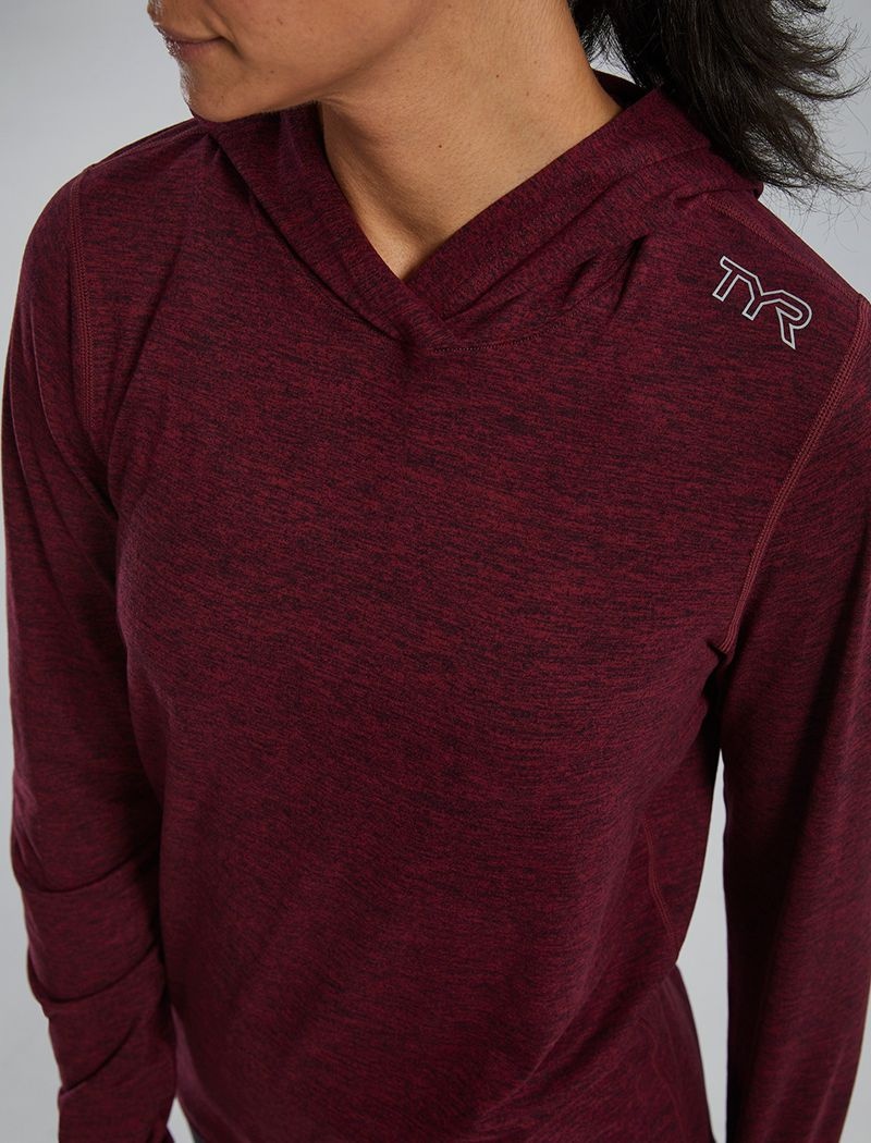 Sweat a Capuche Tyr Sls Tech Performance Femme Bordeaux | 93571731SAO