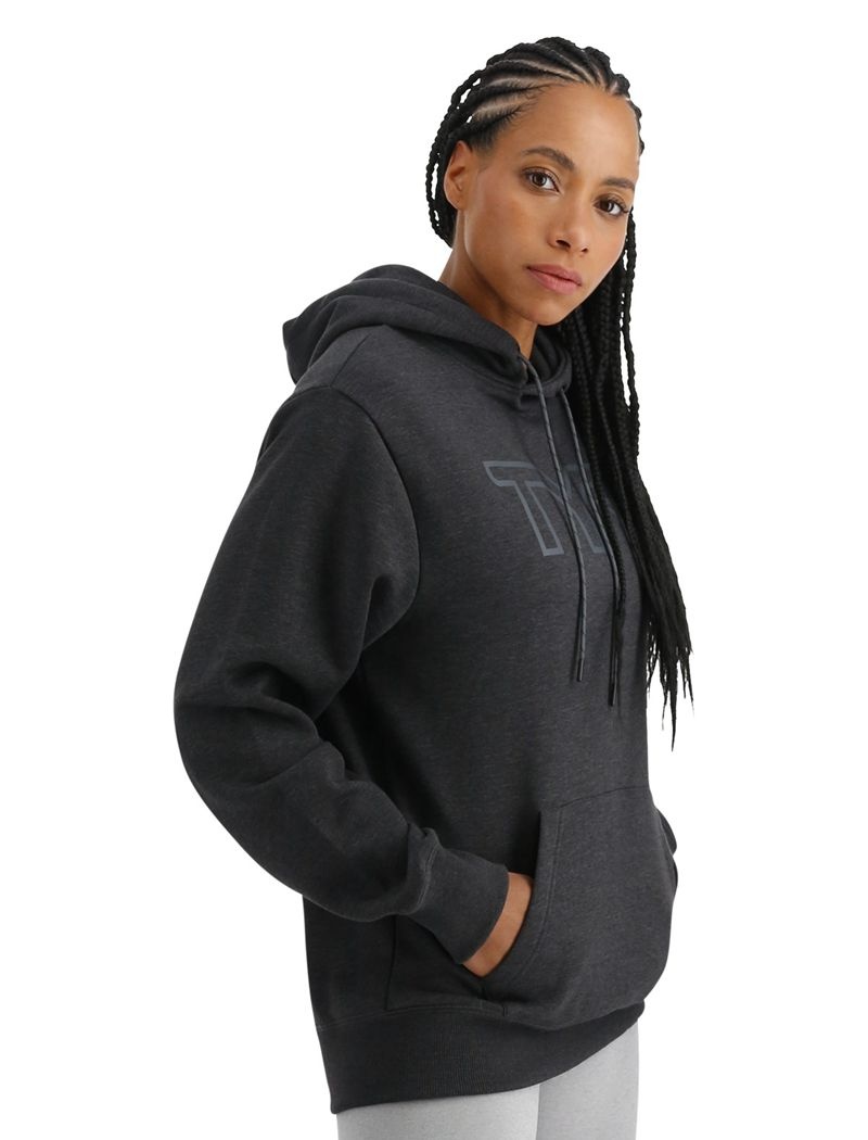 Sweat a Capuche Tyr Ultrasoft Big Logo Tech Femme Grise Foncé | 88246969LHA