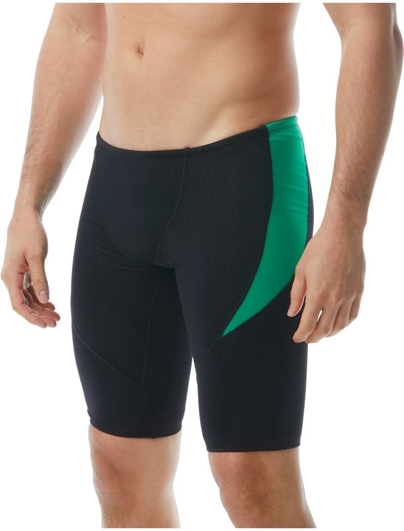 Maillot de Bain Tyr Durafast Elite? Curve Splice Jammer Hexa Homme Noir Vert | 18949845AFB