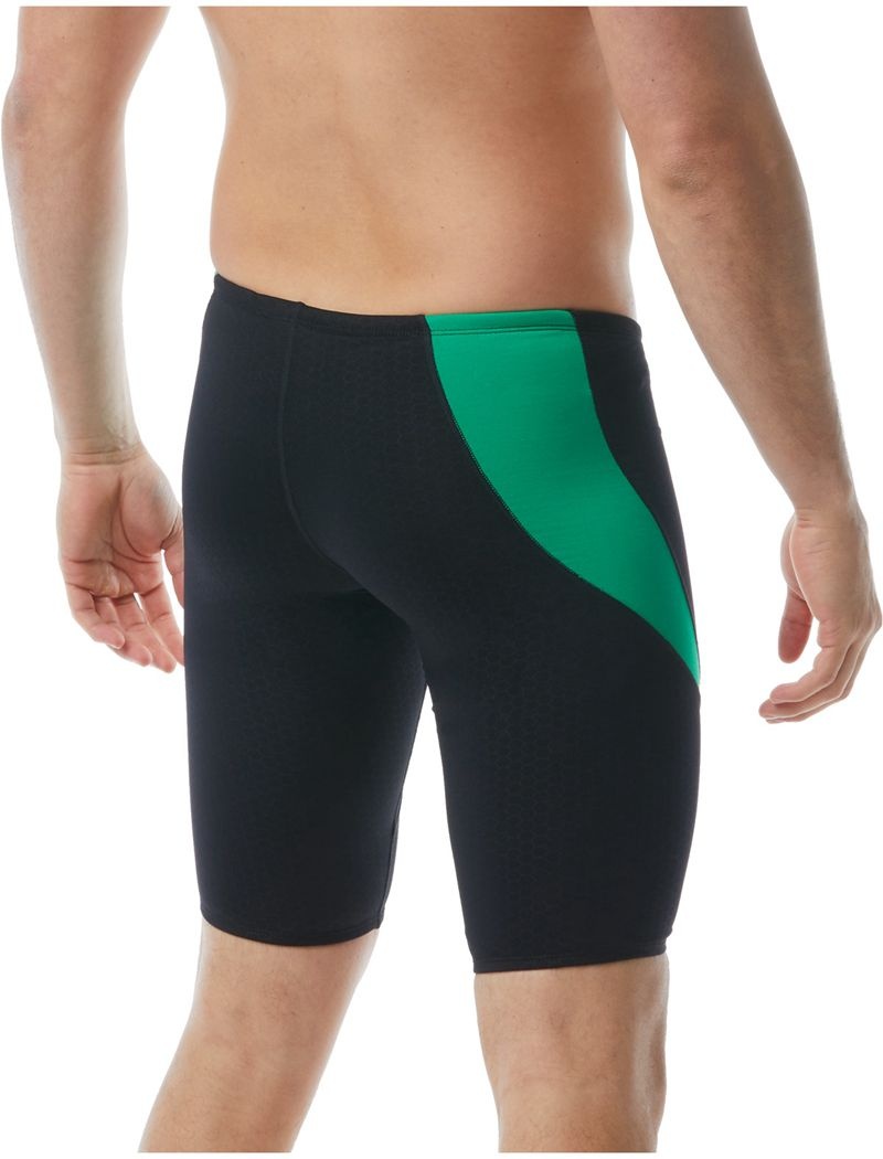 Maillot de Bain Tyr Durafast Elite? Curve Splice Jammer Hexa Homme Noir Vert | 18949845AFB