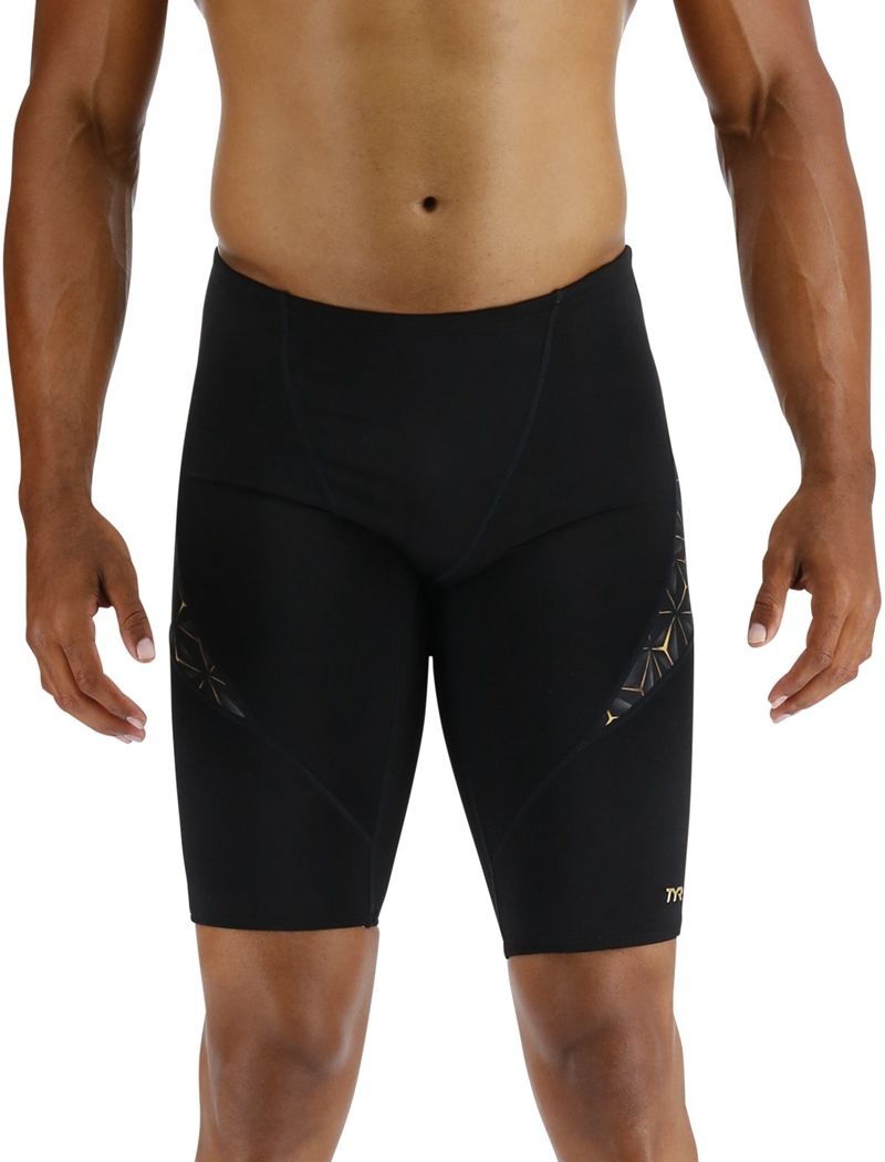 Maillot de Bain Tyr Durafast Elite? Curve Splice Jammer Obsidian Homme Noir Doré | 55367992XPY