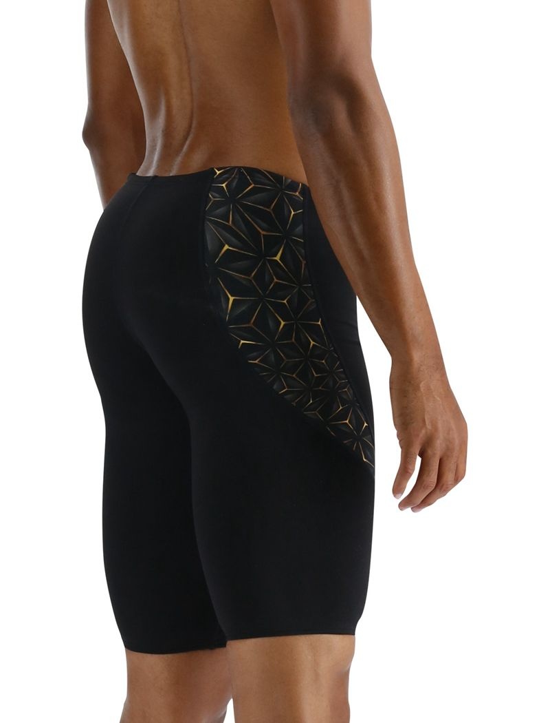 Maillot de Bain Tyr Durafast Elite? Curve Splice Jammer Obsidian Homme Noir Doré | 55367992XPY