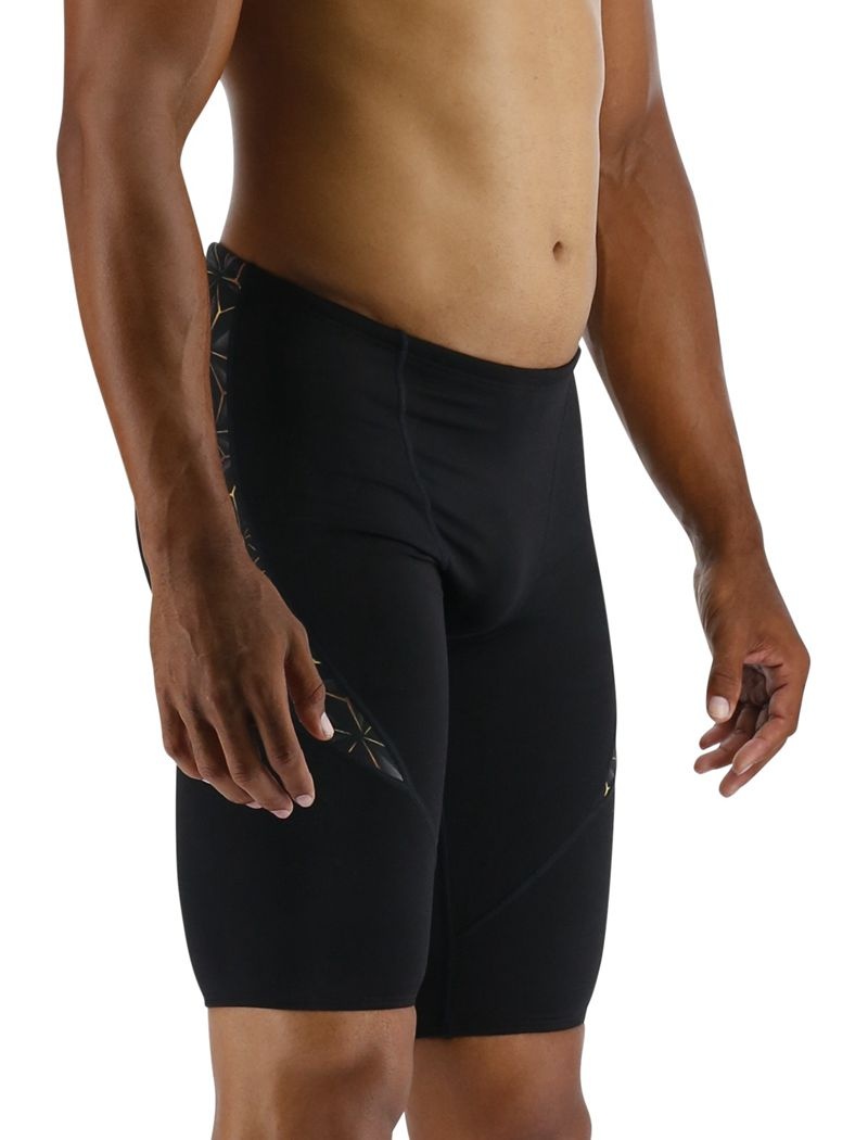 Maillot de Bain Tyr Durafast Elite? Curve Splice Jammer Obsidian Homme Noir Doré | 55367992XPY