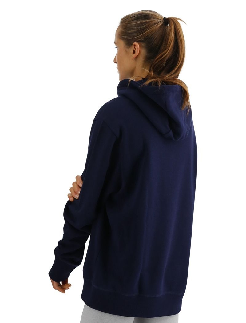 Sweat a Capuche Tyr Ultrasoft Big Logo Tech Femme Bleu Marine | 31726621ZJX