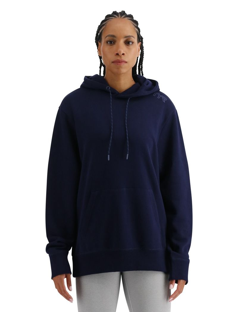 Sweat a Capuche Tyr Ultrasoft Midweight Fleece Femme Bleu Marine | 23675187TTE