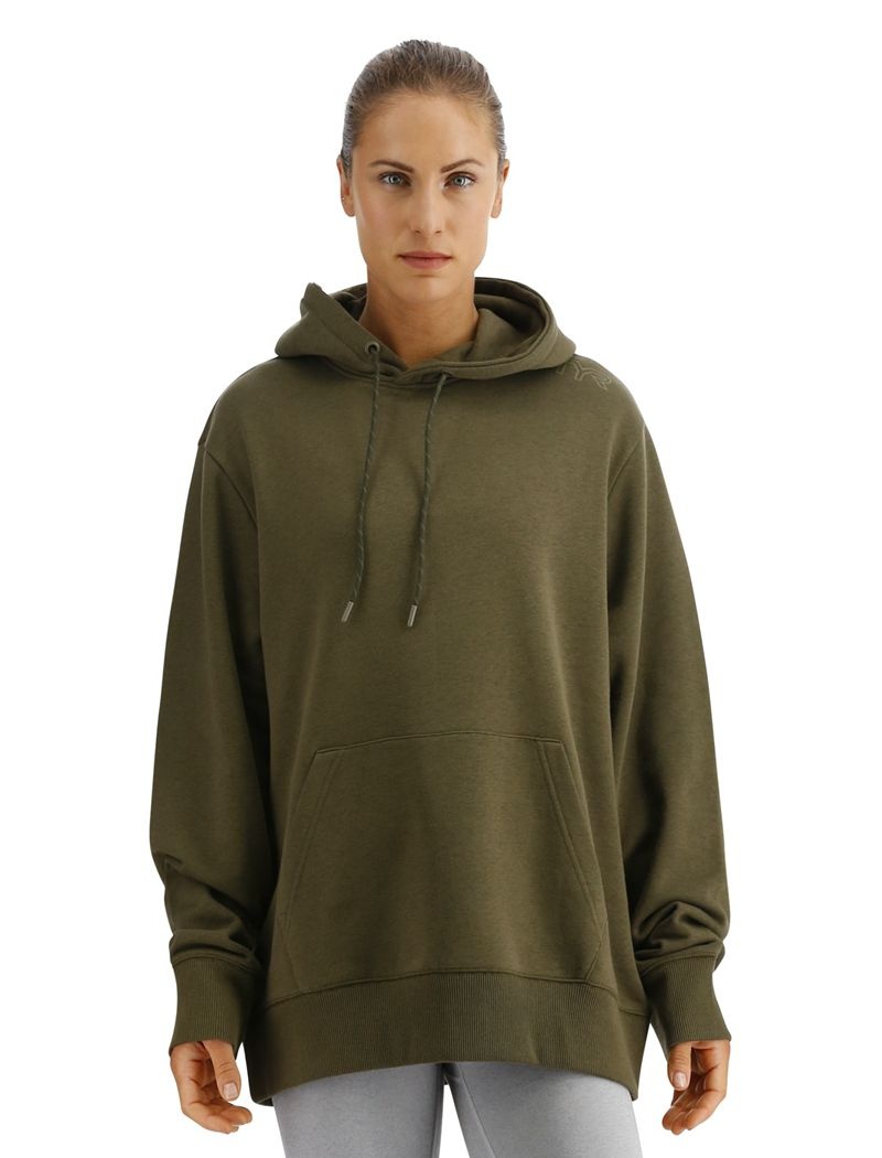 Sweat a Capuche Tyr Ultrasoft Midweight Fleece Femme Vert Olive | 13908200KTO