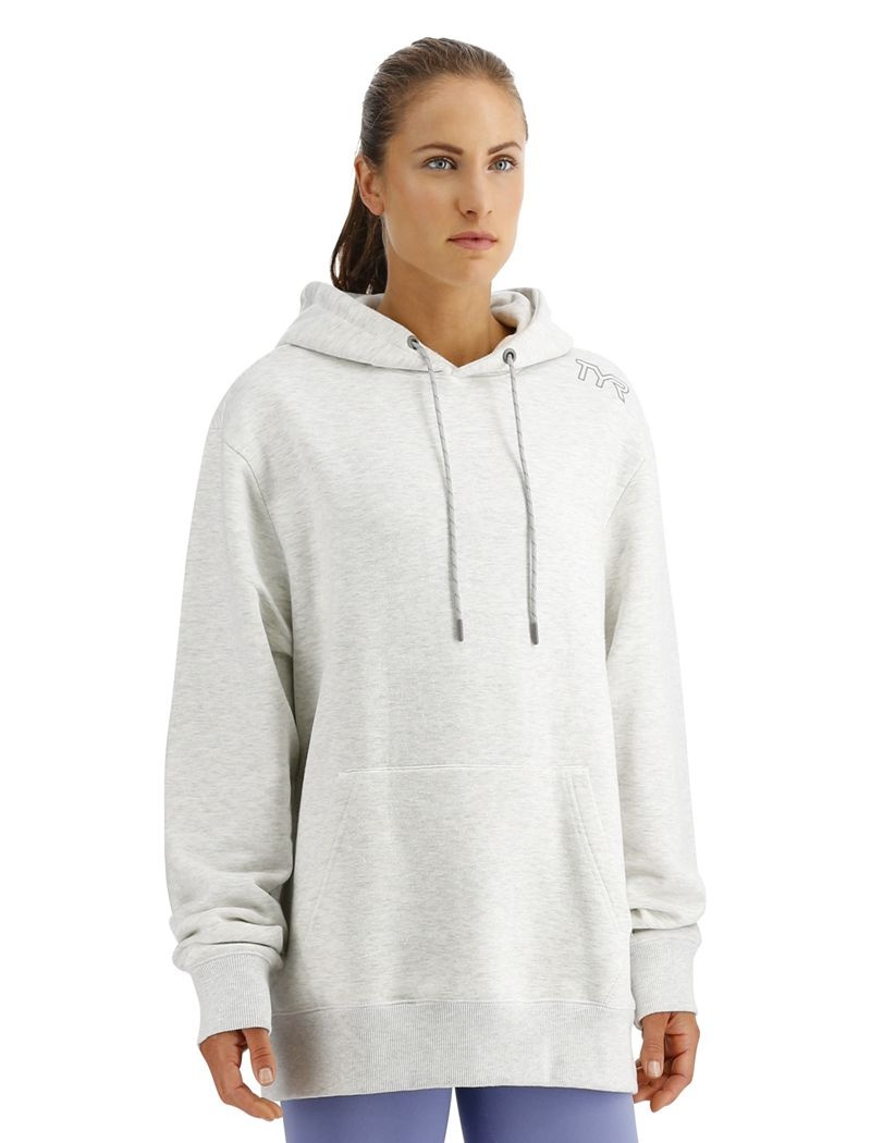 Sweat a Capuche Tyr Ultrasoft Midweight Fleece Femme Grise Clair | 97555093ABC