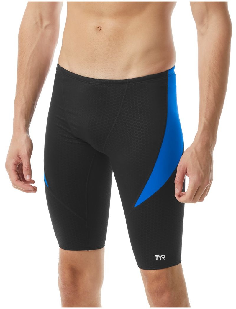 Maillot de Bain Tyr Durafast Elite? Curve Splice Jammer Hexa Homme Noir Bleu | 63633403CXH