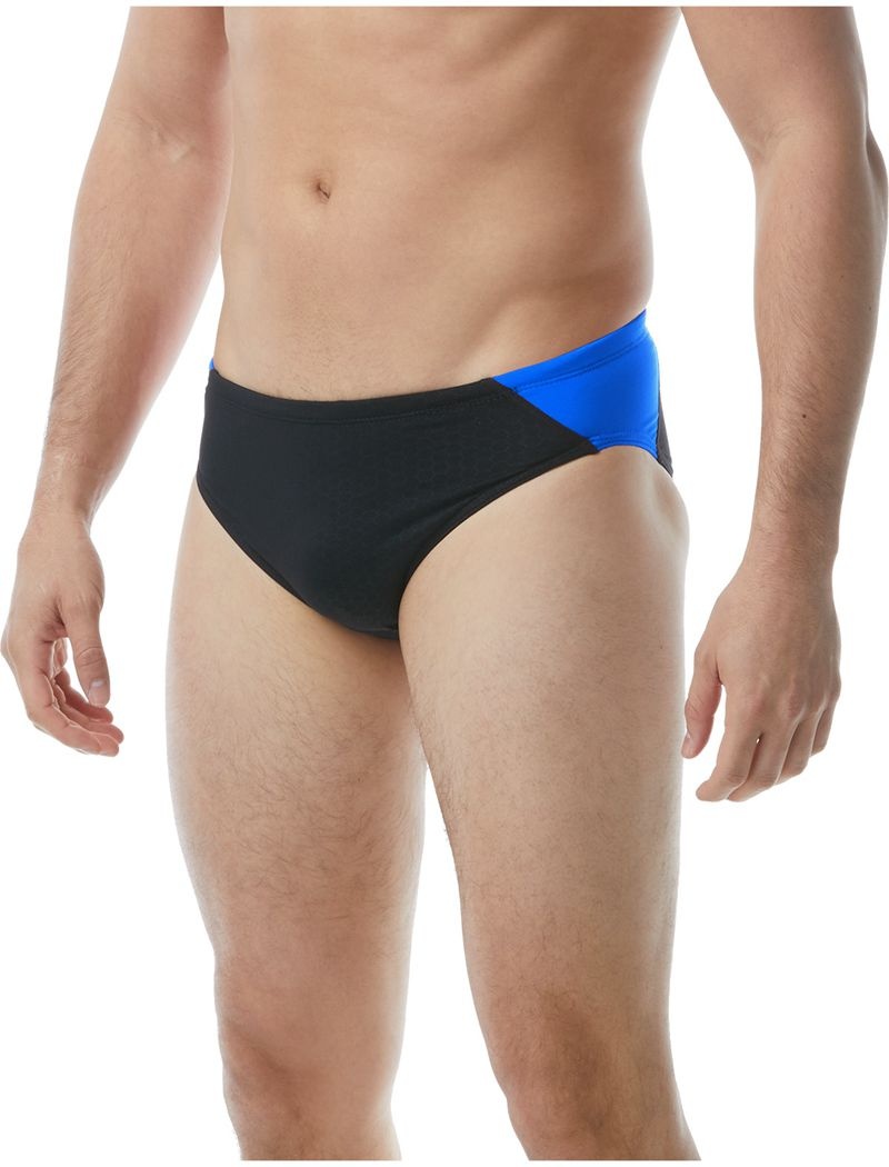 Maillot de Bain Tyr Durafast Elite? Blade Splice Hexa Homme Noir Bleu | 65077539ZFL