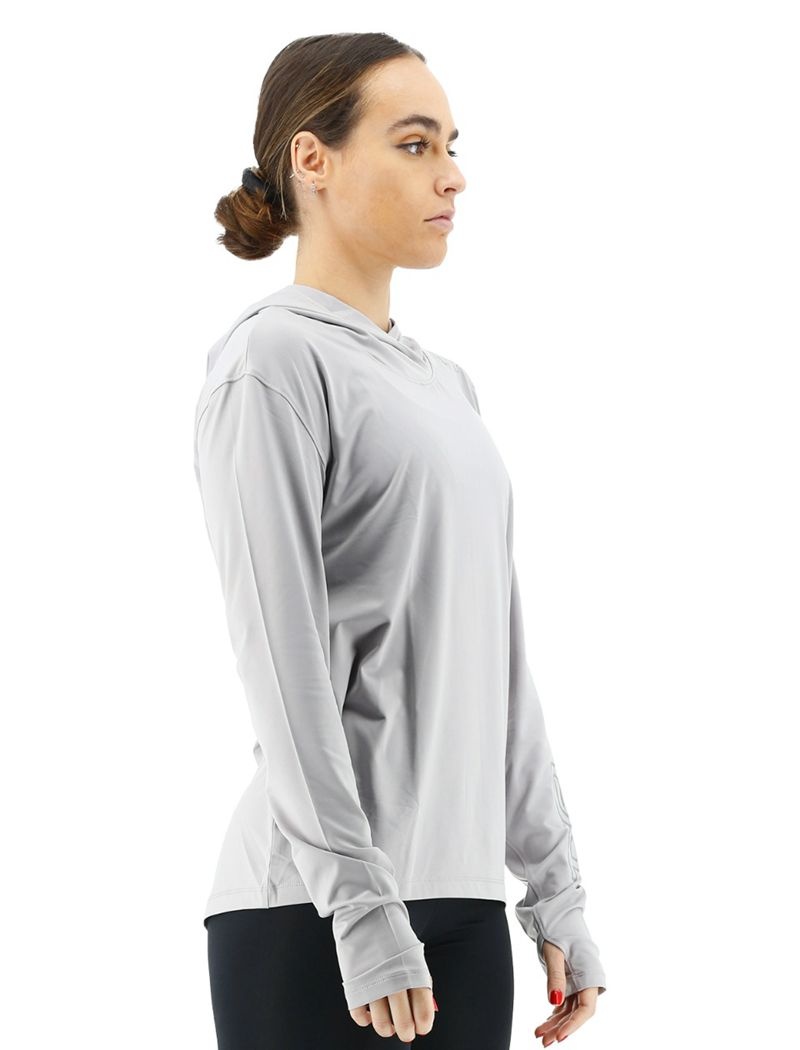 Sweat a Capuche Tyr Sundefense Femme Grise | 01849875MPT