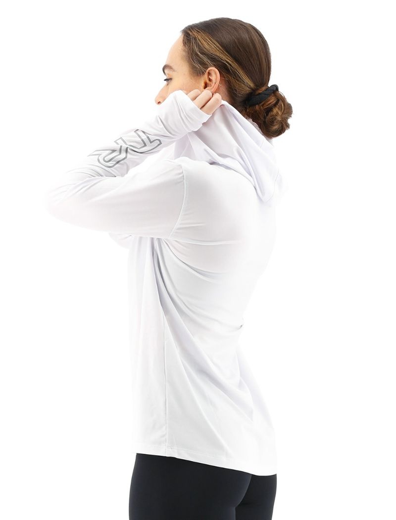 Sweat a Capuche Tyr Sundefense Femme Blanche | 51187352IVV