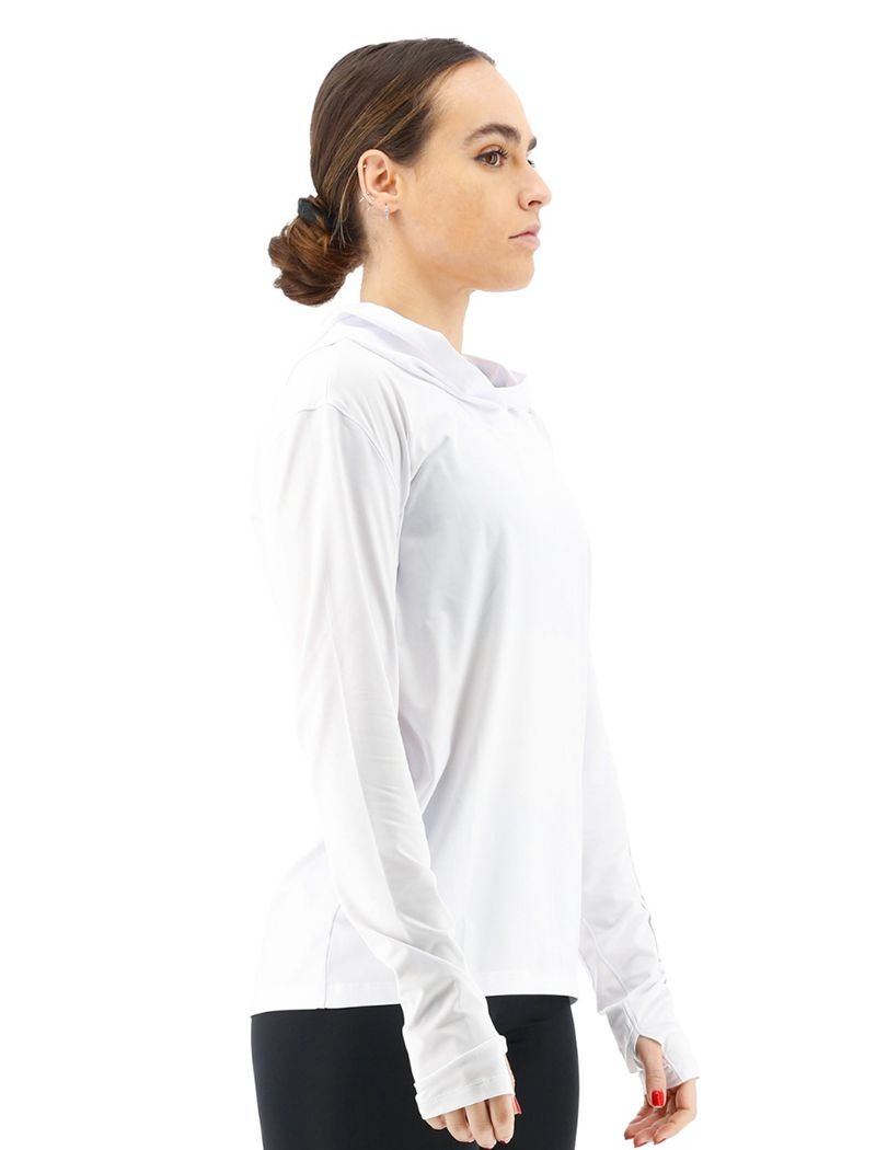 Sweat a Capuche Tyr Sundefense Femme Blanche | 51187352IVV