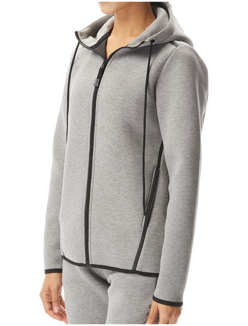 Sweat a Capuche Tyr Elite Team Full Zip Femme Grise | 93748496KNS