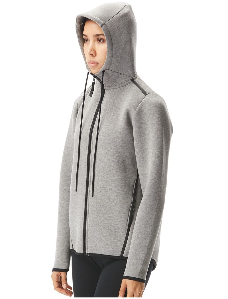 Sweat a Capuche Tyr Elite Team Full Zip Femme Grise | 93748496KNS