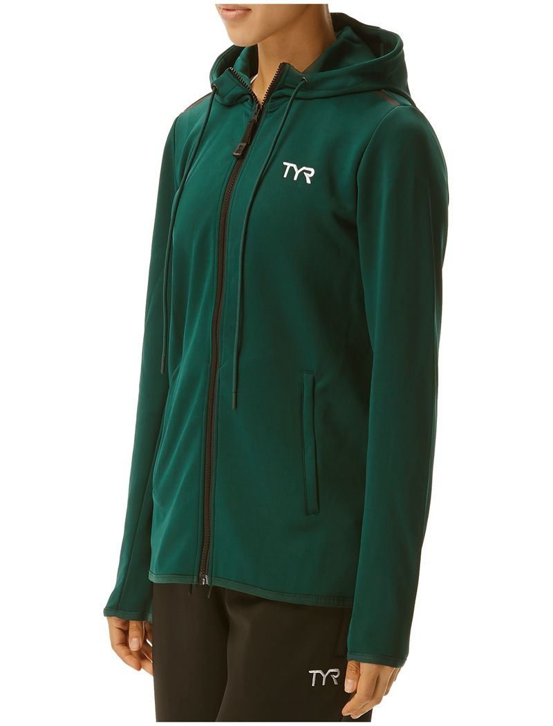 Sweat a Capuche Tyr Alliance Podium Full Zip Femme Vert | 54195866XUX